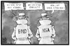 Cartoon: BND auf gutem Weg (small) by Kostas Koufogiorgos tagged karikatur,koufogiorgos,illustration,cartoon,bnd,nsa,geheimdienst,agent,spionage,usa,deutschland,stimmen,abhören,politik