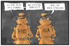 Cartoon: BND auf gutem Weg (small) by Kostas Koufogiorgos tagged karikatur,koufogiorgos,illustration,cartoon,bnd,nsa,geheimdienst,agent,spionage,usa,deutschland,stimmen,abhören,politik