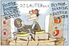 Cartoon: Boosterimpfung (small) by Kostas Koufogiorgos tagged karikatur,koufogiorgos,illustration,cartoon,booster,dj,lauterbach,musik,platten