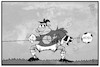 Cartoon: Bremen gewinnt (small) by Kostas Koufogiorgos tagged karikatur,koufogiorgos,illustration,cartoon,fußball,kosten,dfl,bundesliga,sport,bremen,polizei,hochrisikospiel