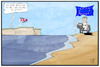 Cartoon: Brexit-Chaos (small) by Kostas Koufogiorgos tagged karikatur,koufogiorgos,illustration,cartoon,brexit,eu,europa,chaos,stier,ärmelkanal,insel,plan