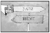 Cartoon: Brexit (small) by Kostas Koufogiorgos tagged karikatur,koufogiorgos,illustration,cartoon,brexit,grossbritannien,europa,eu,parlament,gerichtsurteil,justiz,schwert,justitia,wegweiser,politik,richtung