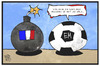 Cartoon: Brot und Spiele (small) by Kostas Koufogiorgos tagged karikatur,koufogiorgos,illustration,cartoon,brot,spiele,fussball,em,frankreich,demonstration,bombe,protest,ball,arbeitsmarktreform,ablenkung