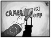 Cartoon: Cameron (small) by Kostas Koufogiorgos tagged karikatur,koufogiorgos,illustration,cameron,on,off,schalter,europa,eu,politik,kommission