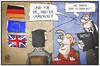 Cartoon: Cameron in Berlin (small) by Kostas Koufogiorgos tagged karikatur,koufogiorgos,illustration,cartoon,cameron,merkel,grossbritannien,extrawurst,europa,sonderwunsch,restaurant,politik,eu,europäische,union