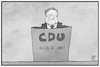 Cartoon: CDU-Wahlprogramm (small) by Kostas Koufogiorgos tagged karikatur,koufogiorgos,illustration,cartoon,cdu,wahlprogramm,laschet,kiste,karton