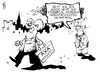 Cartoon: CDU und AXA (small) by Kostas Koufogiorgos tagged cdu,axa,merkel,versicherung,rabatt,nebenjob,politik,michel,karikatur,kostas,koufogiorgos