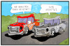 Cartoon: CDU und SPD (small) by Kostas Koufogiorgos tagged karikatur,koufogiorgos,illustration,cartoon,cdu,spd,partei,volkspartei,auto,schrott,neuanfang,neustart