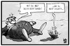 Cartoon: CETA (small) by Kostas Koufogiorgos tagged karikatur,koufogiorgos,illustration,cartoon,ceta,kanada,eu,europa,wallonie,david,goliath,freihandel,abkommen,wirtschaft