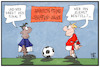 Cartoon: Champions League-Rechte (small) by Kostas Koufogiorgos tagged karikatur,koufogiorgos,illustration,cartoon,champions,league,fussball,prime,amazon,pokal,bestellen,kaufen,lieferung,sport,fernsehen,streamen,übertragung,rechte