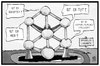 Cartoon: Chaos in Brüssel (small) by Kostas Koufogiorgos tagged karikatur,koufogiorgos,illustration,cartoon,brüssel,atomium,wahrzeichen,labyrinth,chaos,terrorismus,is