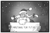 Cartoon: Christmas for Future! (small) by Kostas Koufogiorgos tagged karikatur,koufogiorgos,illustration,cartoon,weihnachten,weihnachtsmann,christmas,future,demonstration,klima,umwelt,klimaschutz,greta