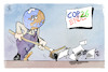 Cartoon: COP26 (small) by Kostas Koufogiorgos tagged karikatur,koufogiorgos,illustration,cartoon,cop26,klimakonferenz,aufräumen,erde,klima,müll