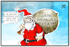 Cartoon: Corona-Marshallplan (small) by Kostas Koufogiorgos tagged karikatur,koufogiorgos,illustration,cartoon,corona,weihnachstmann,saison,geschenk,marshallplan,europa,eu