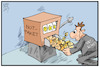 Cartoon: Corona-Notpaket (small) by Kostas Koufogiorgos tagged karikatur,koufogiorgos,illustration,cartoon,corona,notpaket,rettungspaket,gambling,spielen,spielautomat,virus,pandemie,nothilfe,geld,wirtschaft