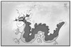 Cartoon: Coronavirus (small) by Kostas Koufogiorgos tagged karikatur,koufogiorgos,illustration,cartoon,corona,virus,sars,pandemie,krankheit,ansteckung,china,drache