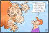 Cartoon: Coronavirus (small) by Kostas Koufogiorgos tagged karikatur,koufogiorgos,illustration,cartoon,corona,merkel,bundeskanzlerin,virus,epidemie,krankheit,grossveranstaltung,ansteckung,gesundheit