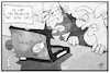 Cartoon: CSU inside (small) by Kostas Koufogiorgos tagged karikatur,koufogiorgos,illustration,cartoon,computer,chip,csu,merkel,schulz,spd,cdu,sondierung,regierungsbildung,laptop,pc,problem