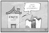 Cartoon: CSU vor der Wahl (small) by Kostas Koufogiorgos tagged karikatur,koufogiorgos,cartoon,illustration,csu,wahl,bayern,spd,partei,umfrage,haus