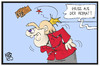 Cartoon: Dämpfer für Merkel (small) by Kostas Koufogiorgos tagged karikatur,koufogiorgos,illustration,cartoon,mecklenburg,vorpommern,cdu,partei,wahlergebnis,merkel,heimat,wahlkreis,denkzettel,politik