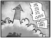 Cartoon: DAX im Höhenflug (small) by Kostas Koufogiorgos tagged karikatur,koufogiorgos,illustration,cartoon,dax,wirtschaft,börse,leitzins,rakete,countdown,höhenflug,kurve