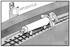 Cartoon: DB-Impfzentrum (small) by Kostas Koufogiorgos tagged karikatur,koufogiorgos,illustration,cartoon,db,bahn,impfzentrum,zug,spritze,impfen,corona,pandemie