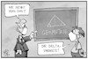 Cartoon: Delta-Variante (small) by Kostas Koufogiorgos tagged karikatur,koufogiorgos,illustration,cartoon,delta,corona,virus,mathematik,geometrie,lehrer,schüler