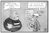 Cartoon: Demo-Version (small) by Kostas Koufogiorgos tagged karikatur,koufogiorgos,illustration,cartoon,demo,gehirn,dummheit,aluhut,verschwoerung,demonstrant,idiot