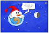 Cartoon: Der weiße Planet (small) by Kostas Koufogiorgos tagged karikatur,koufogiorgos,illustration,cartoon,schnee,erde,welt,mond,dunkel,hell,schwarz,weiß,weltall