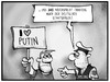 Cartoon: Deutsche Staatsräson (small) by Kostas Koufogiorgos tagged karikatur,koufogiorgos,illustration,cartoon,putin,demonstration,demonstrant,polizei,meinungsfreiheit,politik