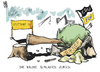 Cartoon: Die Bäume schlagen zurück (small) by Kostas Koufogiorgos tagged stuttgart,21,cdu,fdp,turner,schlossgarten,baum,wahl,ob,oberbürgermeister,grün,karikatur,kostas,koufogiorgos