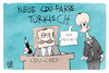 Cartoon: Die CDU ist jetzt türkis-ch (small) by Kostas Koufogiorgos tagged karikatur,koufogiorgos,erdogan,merz,türkisch,türkis