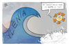 Cartoon: Die neue Welle (small) by Kostas Koufogiorgos tagged karikatur,koufogiorgos,illustration,cartoon,ylenia,sturm,orkan,wetter,wind,corona,pandemie,welle