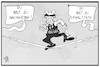 Cartoon: Die Polizei in der Kritik (small) by Kostas Koufogiorgos tagged karikatur,koufogiorgos,illustration,cartoon,polizei,kritik,gewalt,demokratie,drahtseilakt,seil,tanz,akrobat,beruf,beamter,sicherheit