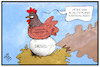 Cartoon: Diesel-Eier (small) by Kostas Koufogiorgos tagged karikatur,koufogiorgos,illustration,cartoon,diesel,eier,abgasskandal,dieselgate,fipronil,lebensmittel,gift,umwelt,gesundheit,huhn