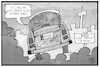 Cartoon: Dieselfahrverbot in Berlin (small) by Kostas Koufogiorgos tagged karikatur,koufogiorgos,illustration,cartoon,diesel,fahrverbot,trabi,auto,co2,umwelt,berlin,luftverschmutzung