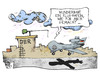 Cartoon: Drohnen-Affäre (small) by Kostas Koufogiorgos tagged drohne,eurohawk,ber,berlin,flughafen,steuern,steuergeld,flugzeug,karikatur,koufogiorgos