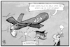 Cartoon: Drohnenopfer (small) by Kostas Koufogiorgos tagged karikatur,koufogiorgos,illustration,cartoon,usa,deutschland,ramstein,drohnen,opfer,veröffentlichung,cia,krieg,waffe,air,force,luftwaffe,militär