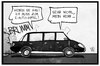 Cartoon: E-Auto-Gipfel (small) by Kostas Koufogiorgos tagged karikatur,koufogiorgos,illustration,cartoon,elektro,auto,verkehr,motor,antrieb,subvention,förderung,kauf,automobilindustrie,verschmutzung,abgas,wirtschaft