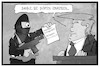 Cartoon: Einreise in die USA (small) by Kostas Koufogiorgos tagged karikatur koufogiorgos illustration cartoon usa terrorist einreise passwort soziale medien zoll sicherheit kontrolle trump