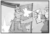 Cartoon: Eiszeit in Europa (small) by Kostas Koufogiorgos tagged karikatur,koufogiorgos,illustration,cartoon,eiszeit,kaelte,wetter,klima,enteiser,spray,mann,heimkehr,abtauen