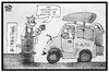 Cartoon: Elektromobilität (small) by Kostas Koufogiorgos tagged karikatur,koufogiorgos,illustration,cartoon,elektromobilität,wirtschaft,auto,konzern,automobil,schnelladestation,tankstelle,strom