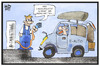 Cartoon: Elektromobilität (small) by Kostas Koufogiorgos tagged karikatur,koufogiorgos,illustration,cartoon,elektromobilität,wirtschaft,auto,konzern,automobil,schnelladestation,tankstelle,strom