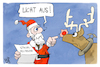 Cartoon: Energiesparmaßnahmen (small) by Kostas Koufogiorgos tagged karikatur koufogiorgos weihnachtsmann rudolph energie licht stromrechnung strom sparen nase