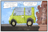 Cartoon: Ethische Autos (small) by Kostas Koufogiorgos tagged karikatur,koufogiorgos,illustration,cartoon,ethik,auto,software,abgas,skandal,selbstfahrend,dieselgate,wirtschaft,autonom