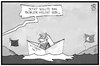 Cartoon: EU-Türkei-Pakt (small) by Kostas Koufogiorgos tagged karikatur,koufogiorgos,illustration,cartoon,eu,tuerkei,pakt,abkommen,flüchtlingspolitik,rueckführung,europa,aegaeis,papierschiffchen,flüchtling,meer