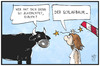 Cartoon: Europa und der Schlagbaum (small) by Kostas Koufogiorgos tagged karikatur,koufogiorgos,illustration,cartoon,europa,schlagbaum,grenze,schengen,stier,schlag,beule,verletzung,ko,schlagen,mythos