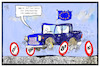 Cartoon: Europas Tempo (small) by Kostas Koufogiorgos tagged karikatur,koufogiorgos,illustration,cartoon,europa,eu,tempo,geschwindigkeit,räder,auto,vehikel,gemeinschaft,unterschied,politik