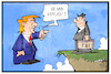Cartoon: FBI (small) by Kostas Koufogiorgos tagged karikatur koufogiorgos illustration cartoon fbi trump usa entlassung abgrund gefeuert