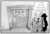 Cartoon: FDP-Parteitag (small) by Kostas Koufogiorgos tagged karikatur,koufogiorgos,illustration,cartoon,fdp,parteitag,lobbyismus,türsteher,partei,wirtschaft,liberale